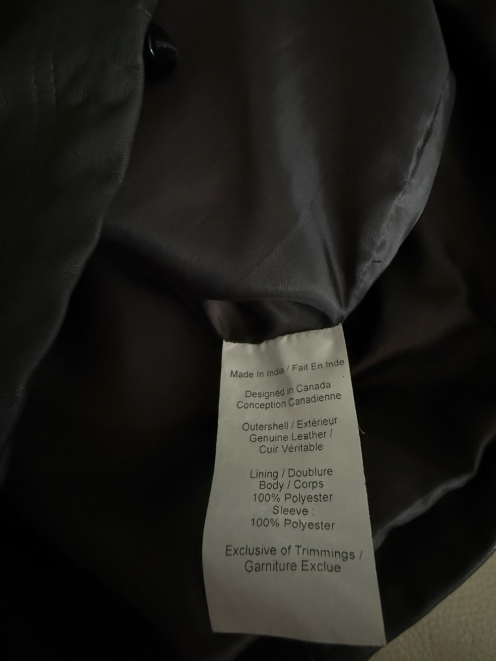Women's Hooded Bomber Leather Jacket -Stone Grey - Picture 7 of 7